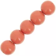 6mm Opaque resin beads - Clay x10