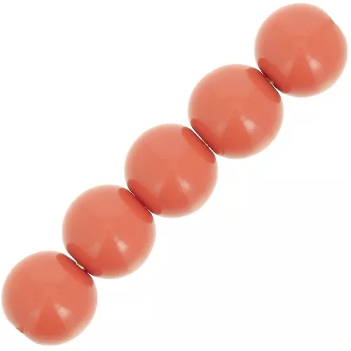 6mm Opaque resin beads - Clay x10
