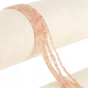 Round faceted beads 2 mm gemstone - Mix of Peach Moonstone x36cm