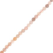 Round faceted beads 3.5 mm gemstone - Mix of Peach Moonstone x39cm