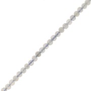 Round faceted beads 3 mm gemstone - Labradorite x39cm