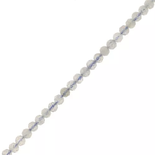 Round faceted beads 3 mm gemstone - Labradorite x39cm