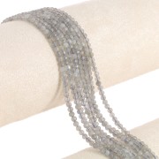 Round faceted beads 3 mm gemstone - Labradorite x39cm