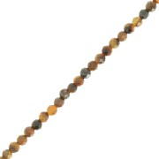 Round faceted beads 3 mm gemstone - Tiger eye x39cm|raw }}