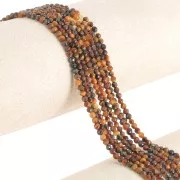 Round faceted beads 3 mm gemstone - Tiger eye x39cm