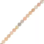 Round faceted beads 4 mm gemstone - Mix of Peach Moonstone x38cm
