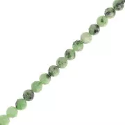 Round faceted beads 4 mm gemstone - Ruby Zoisite x39cm