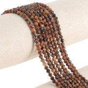 4mm Round faceted gemstone beads - Tiger eye x38cm