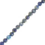 Round faceted beads 4 mm gemstone - Lapis lazuli x39cm