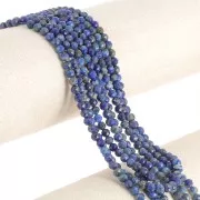 Round faceted beads 4 mm gemstone - Lapis lazuli x39cm