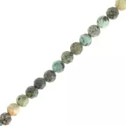 Round faceted beads 4.5 mm gemstone - African Turquoise - Jasper x39cm