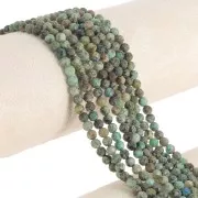 Round faceted beads 4.5 mm gemstone - African Turquoise - Jasper x39cm