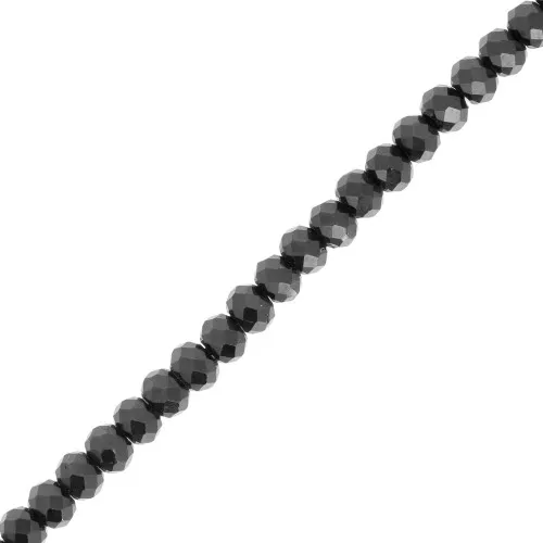 4x3mm Round flat faceted gemstone beads - Spinelle x36cm