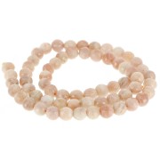 Round faceted beads 6 mm gemstone - Mix of Peach Moonstone x38cm|raw }}