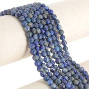 6.5mm Round faceted gemstone beads - Lapis lazuli x38cm