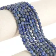 6.5mm Round faceted gemstone beads - Lapis lazuli x38cm
