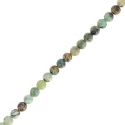 Round beads 3.5 mm gemstone - African Turquoise - Jasper x39cm