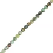 Round beads 3.5 mm gemstone - African Turquoise - Jasper x39cm
