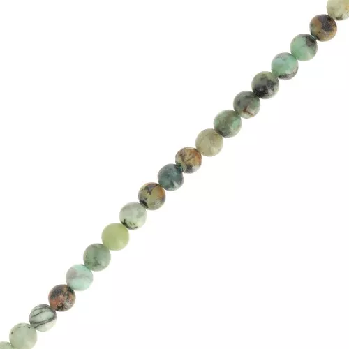Round beads 3.5 mm gemstone - African Turquoise - Jasper x39cm