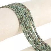 Round beads 3.5 mm gemstone - African Turquoise - Jasper x39cm