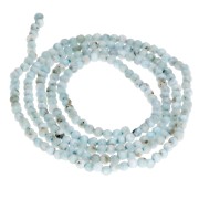 Round faceted beads 2 mm gemstone - Larimar x37cm