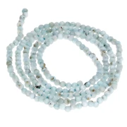 Round faceted beads 2 mm gemstone - Larimar x37cm