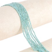 Round faceted beads 2 mm gemstone - Larimar x33cm
