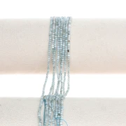 Round faceted beads 2 mm gemstone - Larimar x37cm