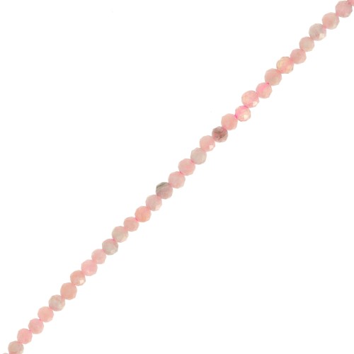 Round faceted beads 2 mm gemstone - Thulite x39cm