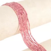 Round faceted beads 2 mm gemstone - Thulite x39cm