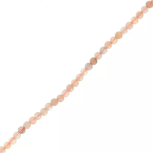 Round beads 2 mm gemstone - Mix of Peach Moonstone x40cm