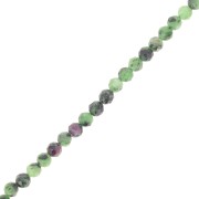 Round faceted beads 3 mm gemstone - Ruby Zoisite x39cm|raw }}