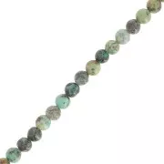 Round beads 4 mm gemstone - African Turquoise - Jasper x39cm