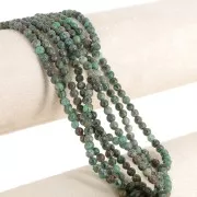 Round beads 4 mm gemstone - African Turquoise - Jasper x39cm