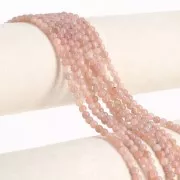 Round beads 4 mm gemstone - Mix of Peach Moonstone x38cm