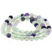 Round faceted beads 6 mm gemmr stone - Fluorite x37cm