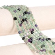 Round faceted beads 6 mm gemmr stone - Fluorite x37cm
