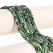6mm Round faceted beads gemstone - Ruby Zoisite x37cm
