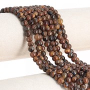 Round beads 6 mm gemstone - Tiger eye x37cm