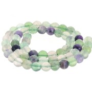 Round beads 6 mm gemstone - Fluorite x38cm
