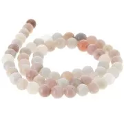 Round beads 6 mm gemstone - Mix of Peach Moonstone x39cm