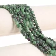Round beads 6.5 mm gemstone - Ruby Zoisite x39cm