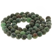 Round beads 6 mm gemstone - African Turquoise - Jasper x38cm