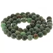 Round beads 6 mm gemstone - African Turquoise - Jasper x38cm