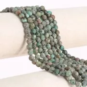 Round beads 6 mm gemstone - African Turquoise - Jasper x38cm
