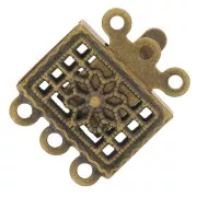 3 strands clasp bronze tone 10mm x2