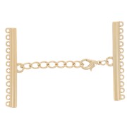 Fermoir 12 rangs 45 mm pour bracelet et collier - Doré x1|raw }}