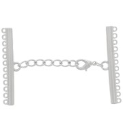 12-row 45mm clasp for bracelet and necklace - Rhodium x1