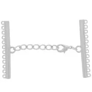 12-row 45mm clasp for bracelet and necklace - Rhodium x1