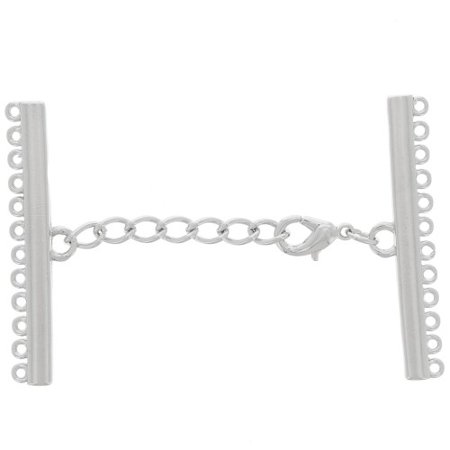 12-row 45mm clasp for bracelet and necklace - Rhodium x1